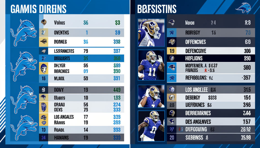 detroit lions vs los angeles rams match player stats