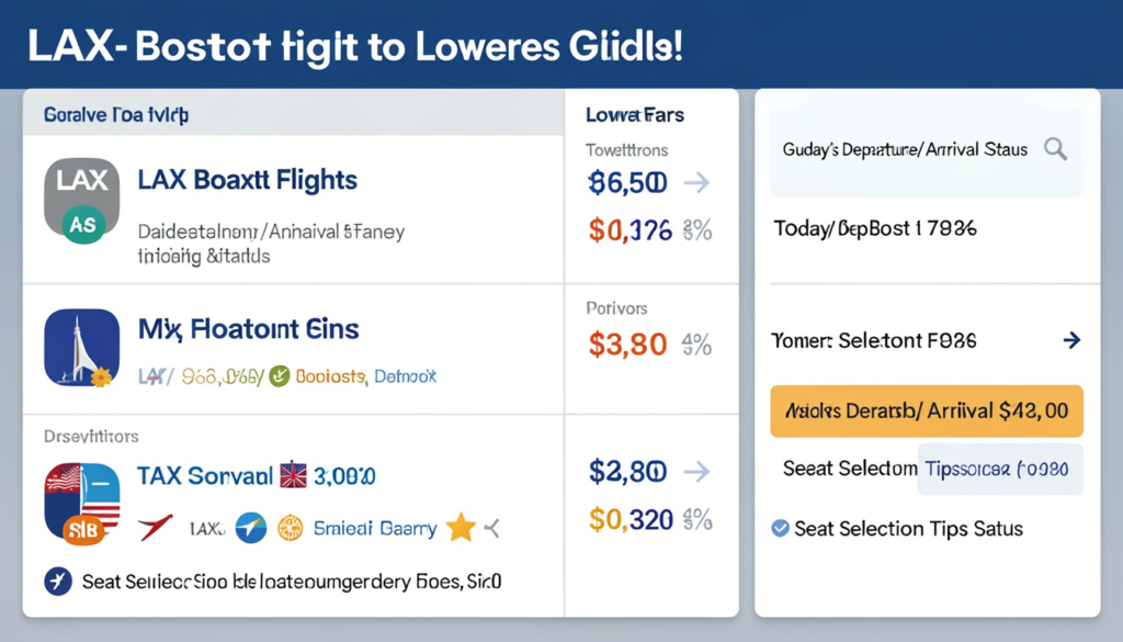 lax to boston flights